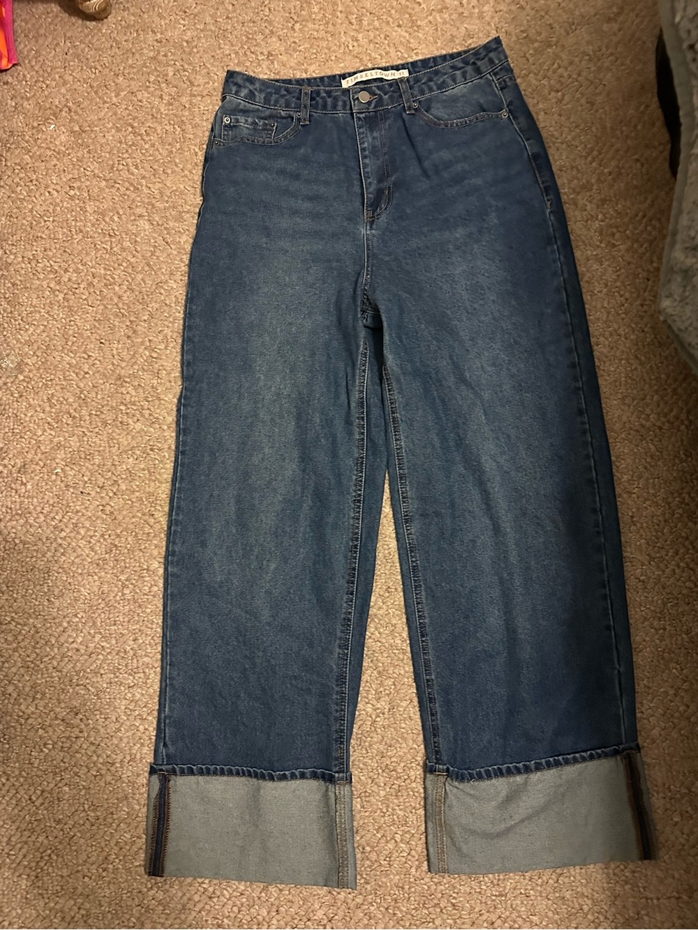 Tinseltown High Rise Wide Leg Cuffed Jean ~ size 11